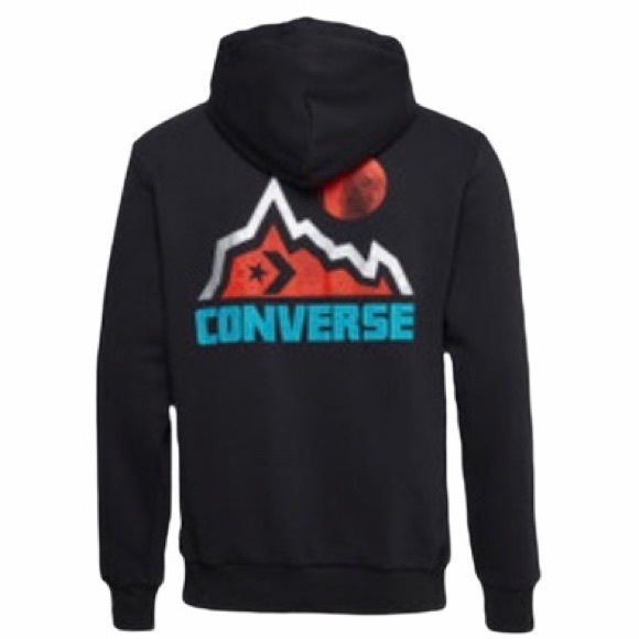 Converse Mountain In Black Men’s Hoodie Sweatshirt - Picture 6 of 7